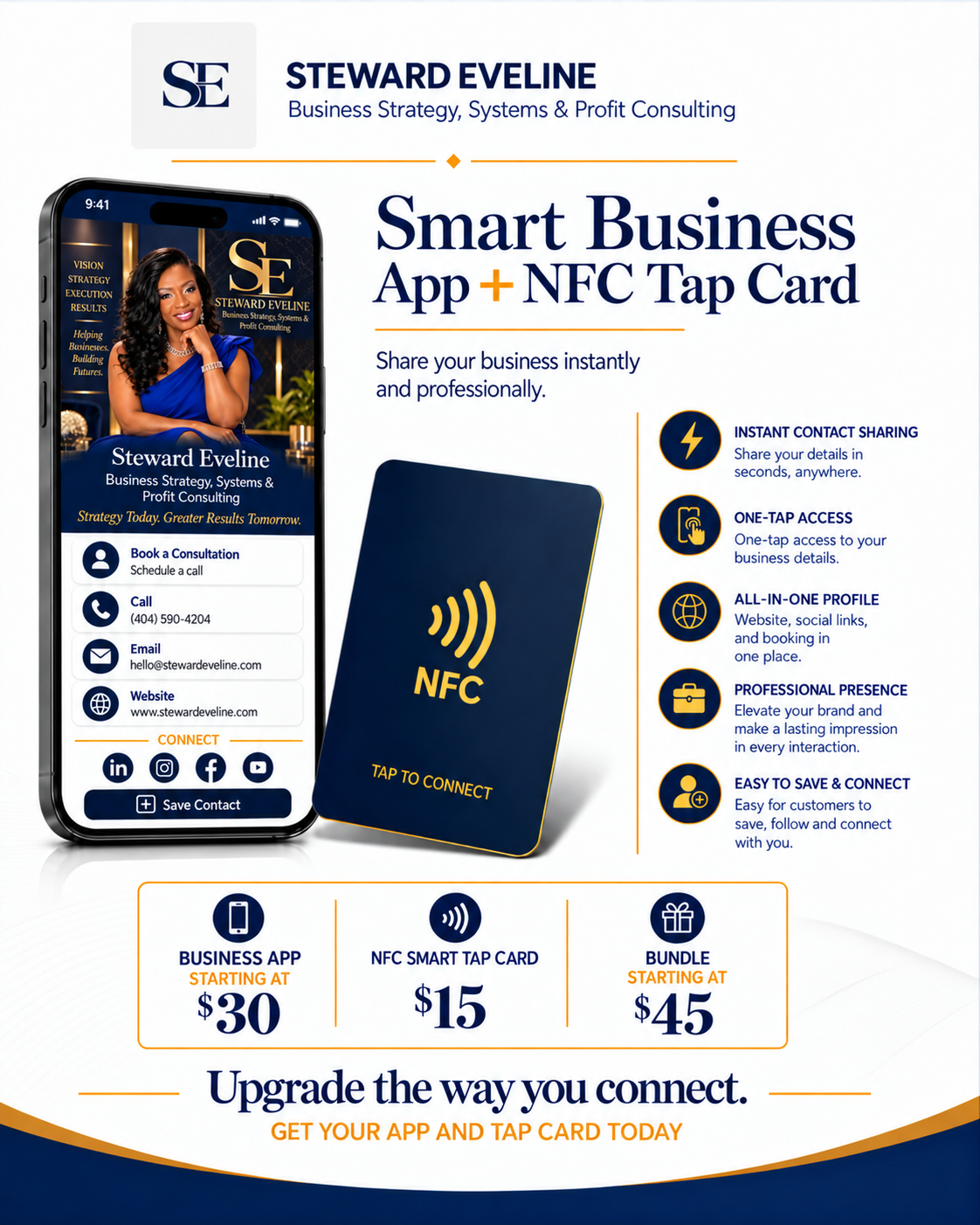 Smart Business App and NFC Tap Card