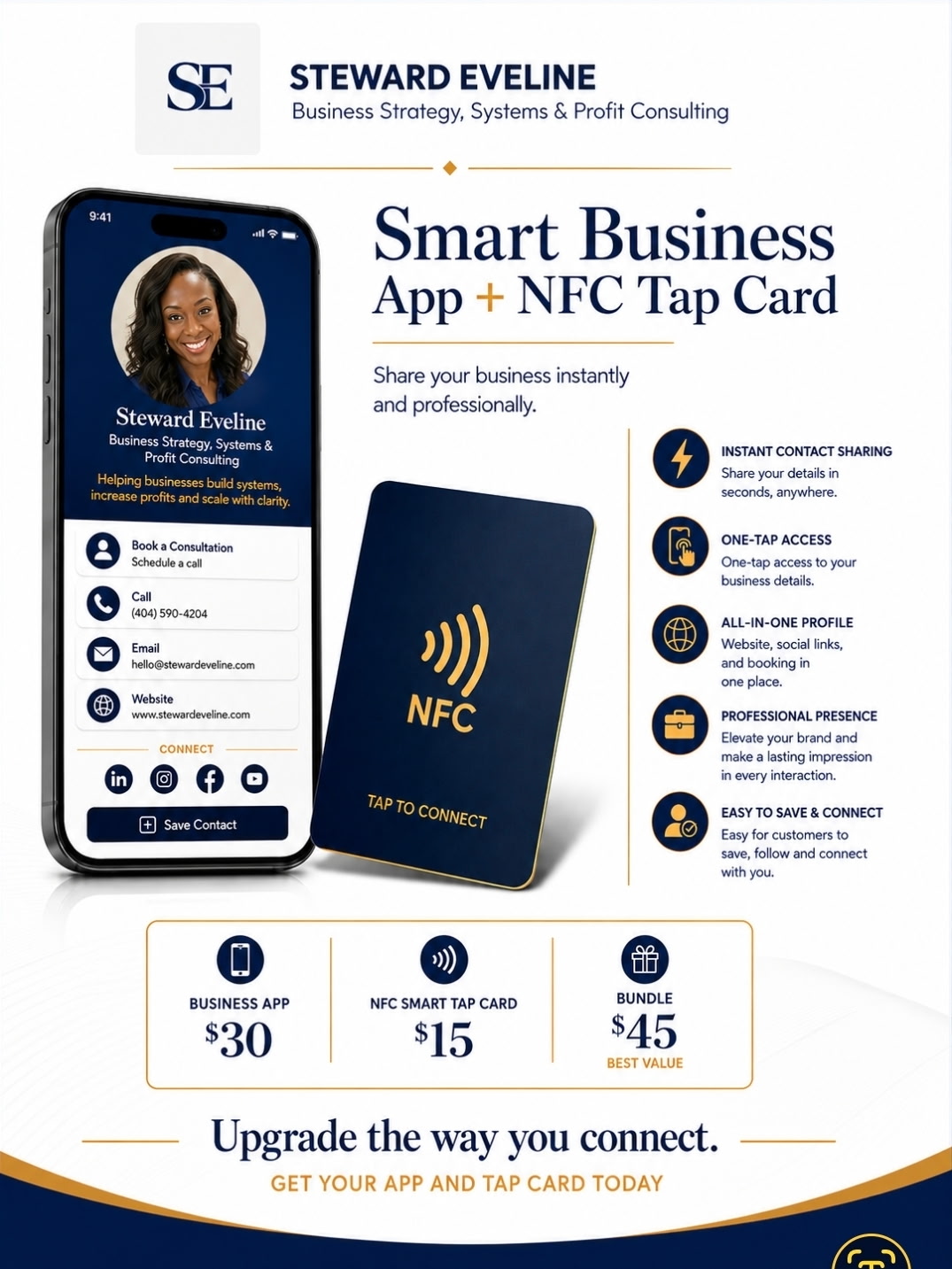 Smart Business App and NFC Tap Card